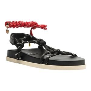Arezzo Women's Miranda Flatform Sandals Black Size 8 1/2 M